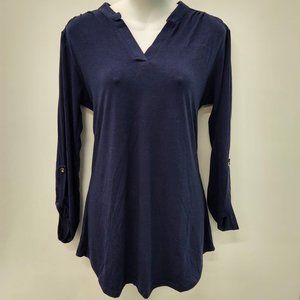 LILDY - NWOT - Navy Roll-up Sleeve Tunic